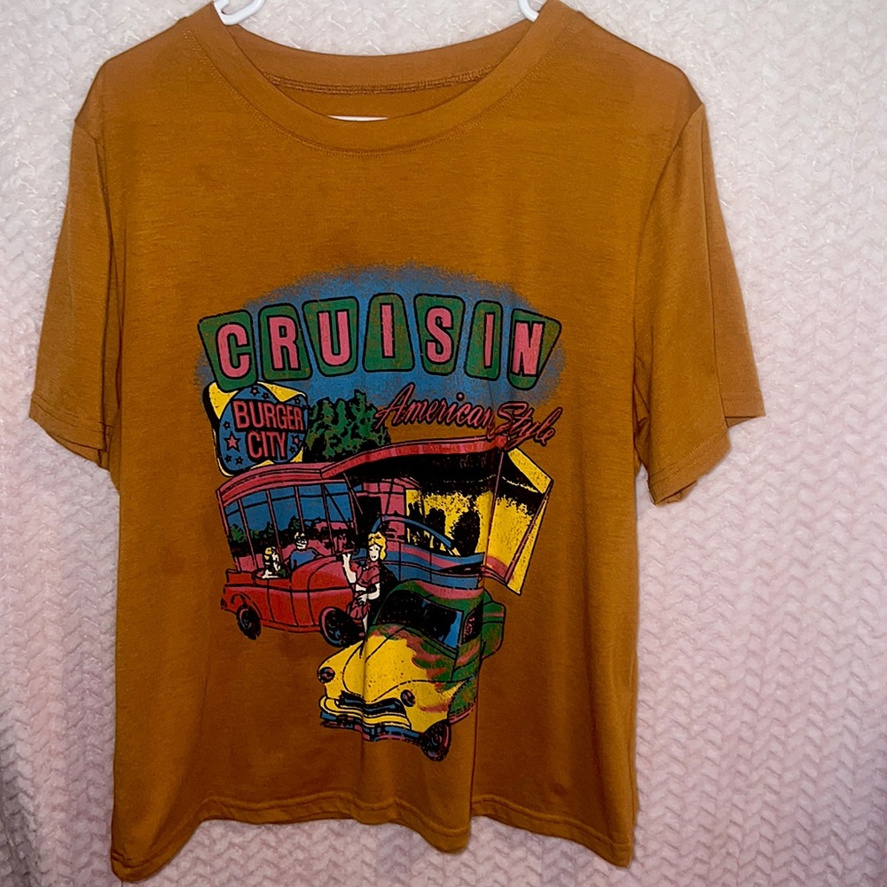 burnt orange graphic tee